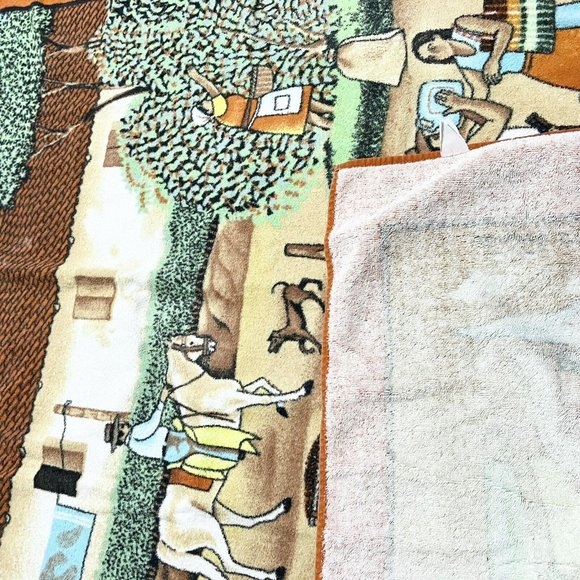 Hilasal Beach Towel by Edmundo Otoniel Native Art Scene El Salvador 31"× 65" - Picture 6 of 8